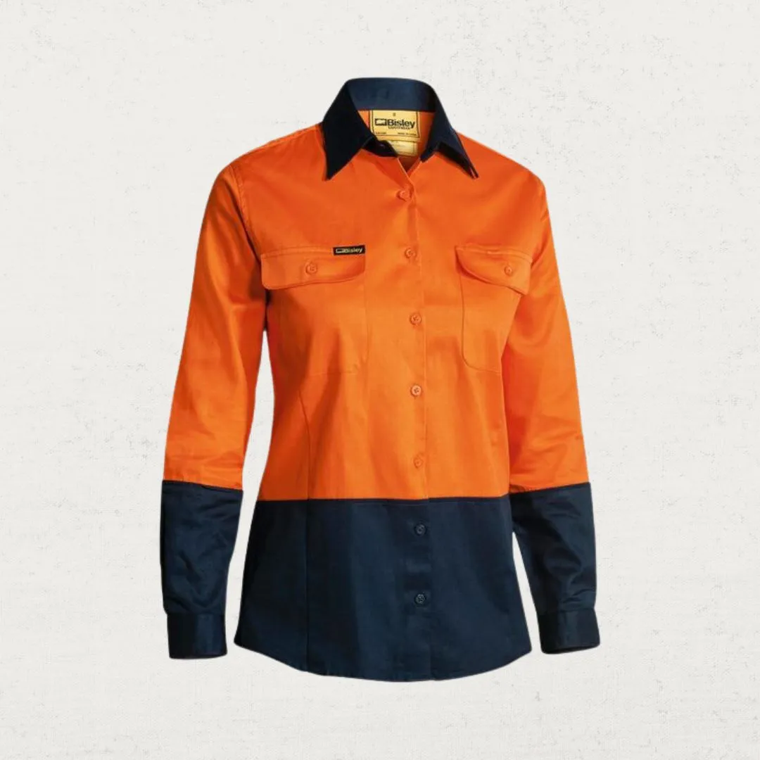 190gsm Hi Vis Two Tone Drill Long Sleeve Shirt