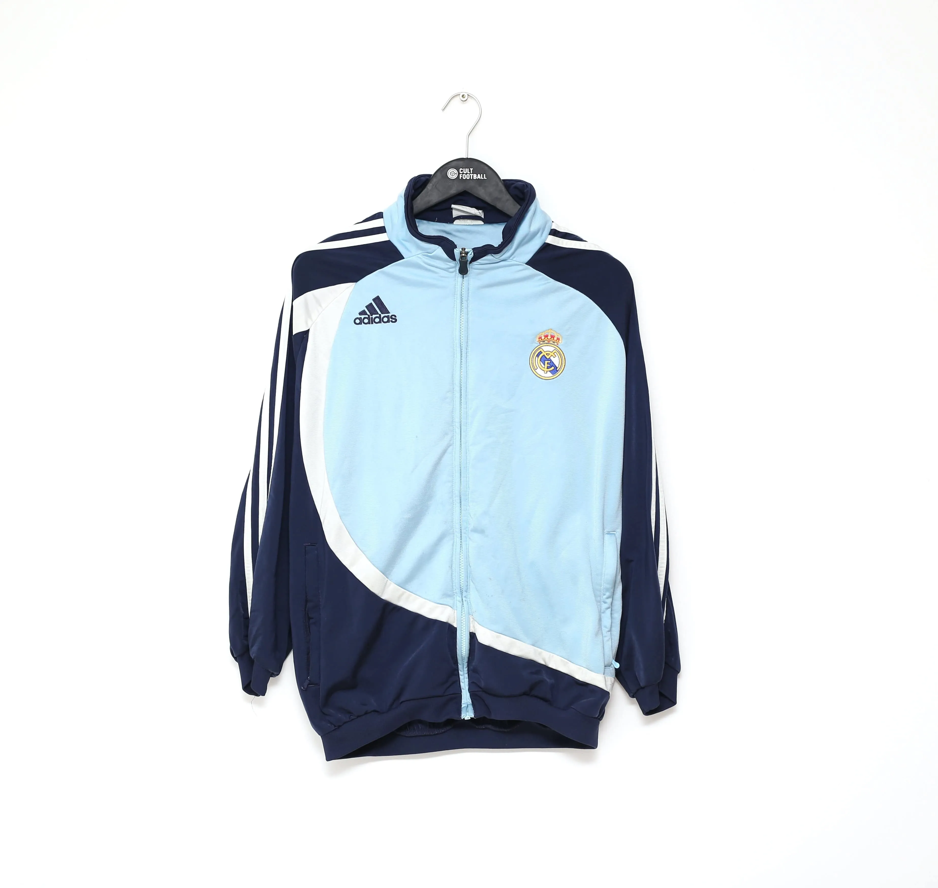 2007/08 REAL MADRID Vintage adidas Football Jacket Track Top (L)