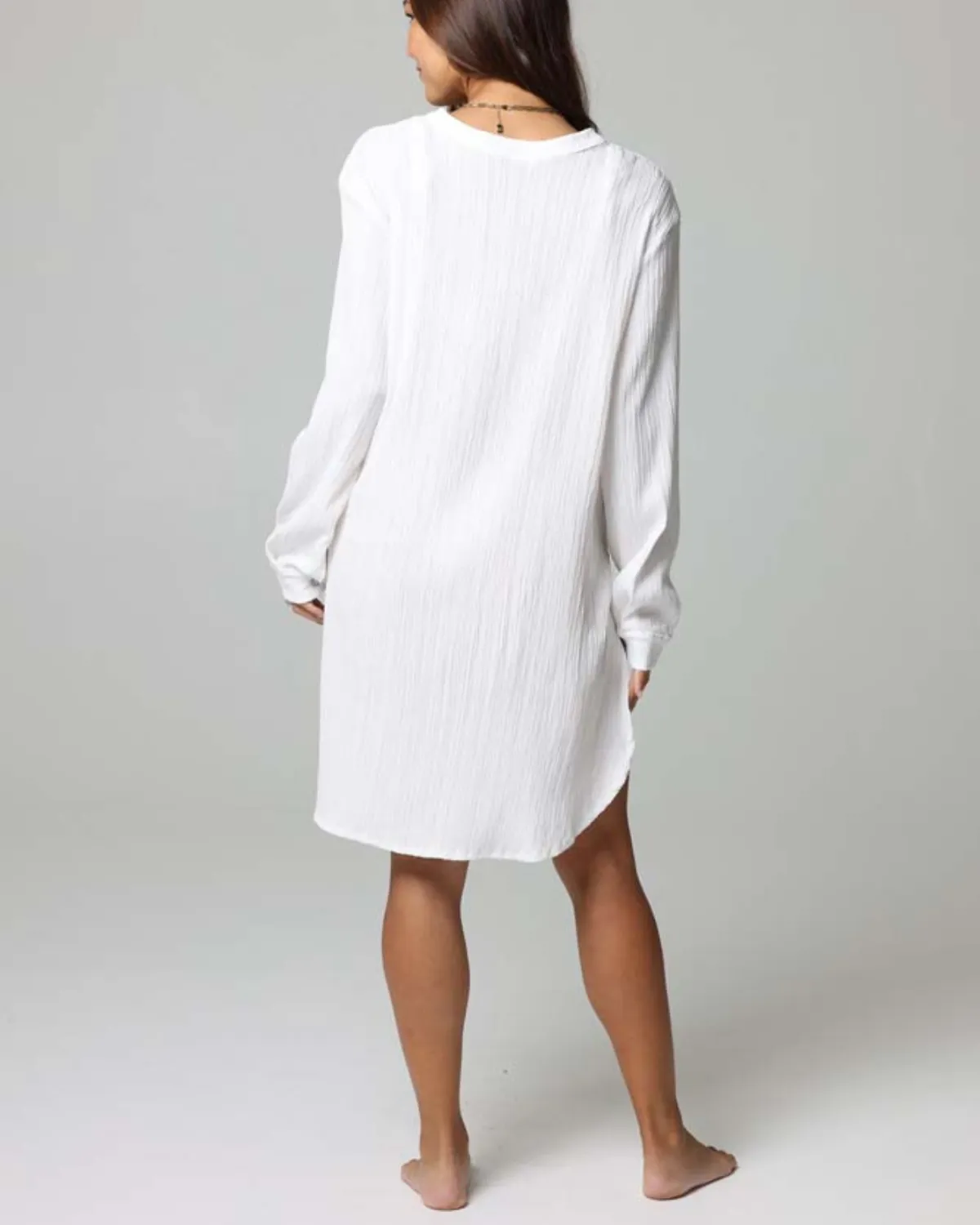 2024 J Valdi Plus Long Sleeve Button Down Long Cover-Up Shirt - J11594W