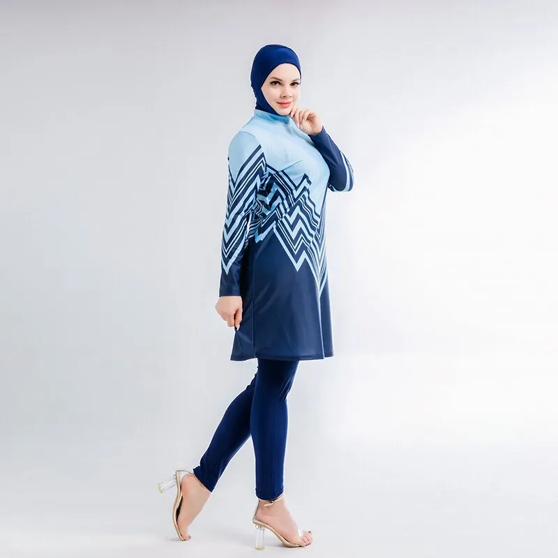 3PCS Muslim swimwear long sleeve burkini