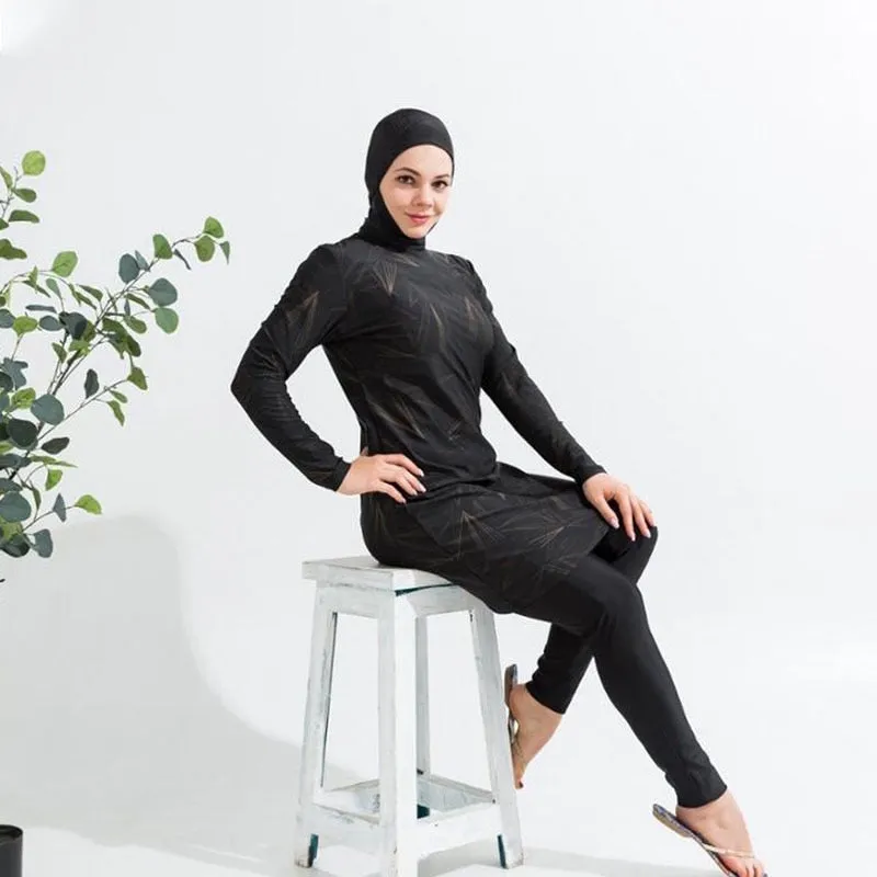 3PCS Muslim swimwear long sleeve burkini