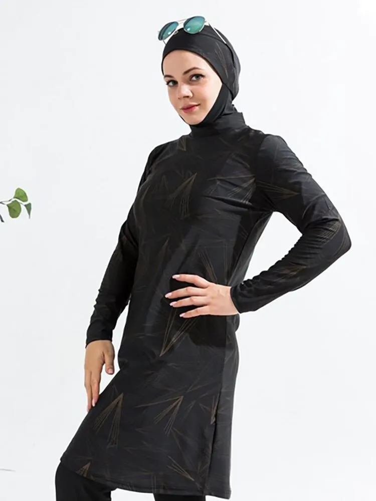 3PCS Muslim swimwear long sleeve burkini