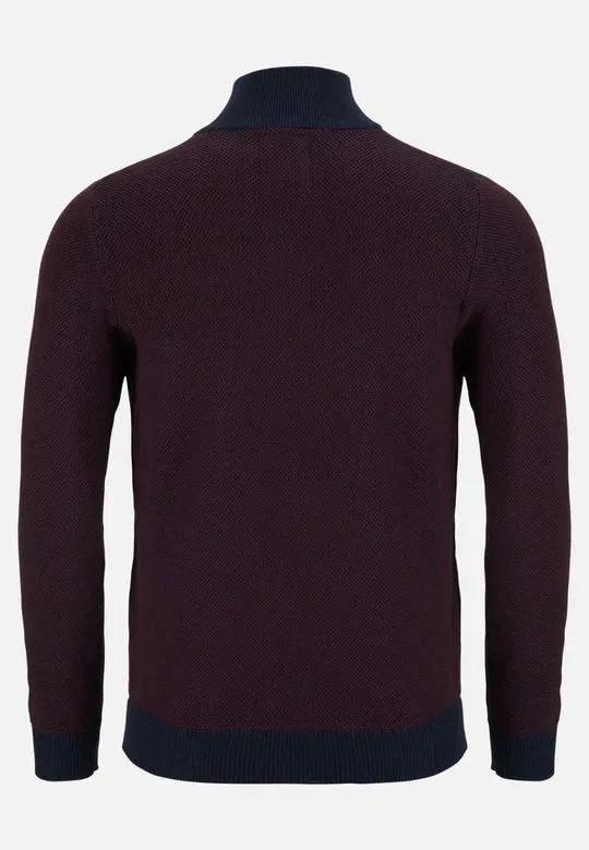 6th Sense Jimmy Half Zip Sweater - Tawny Port