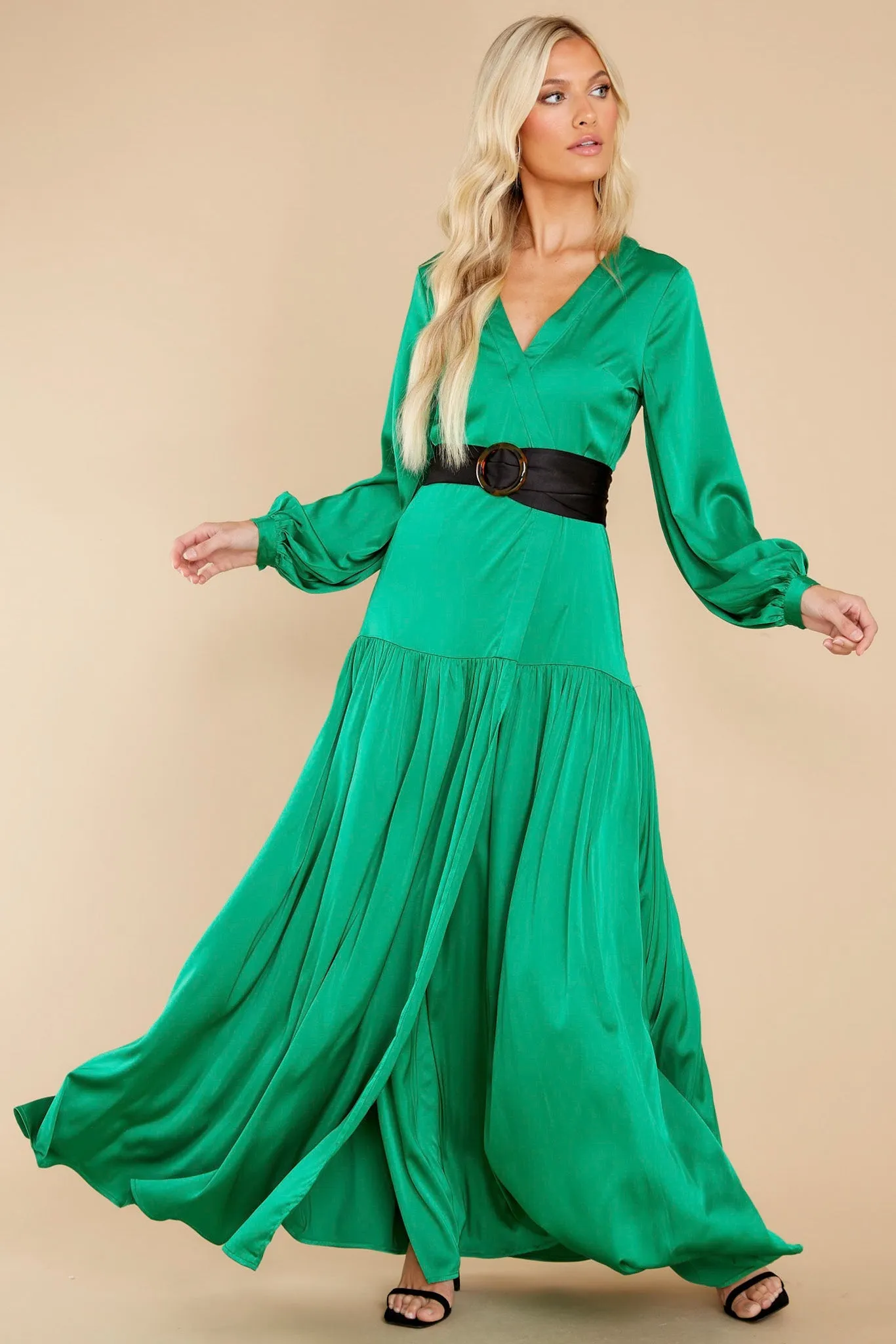 A Vogue Idea Emerald Green Maxi Dress