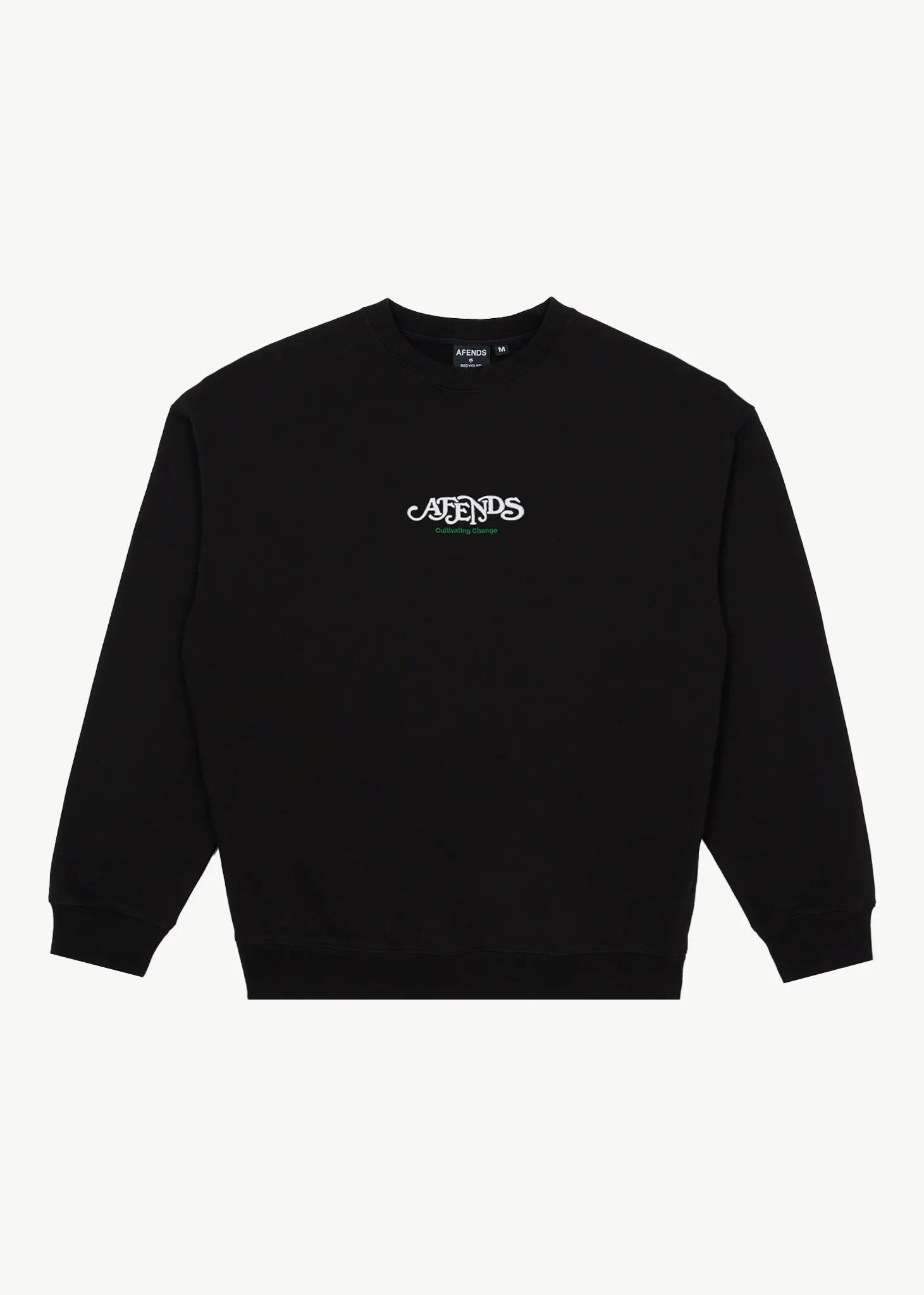 AFENDS Mens Break Through - Crew Neck - Black