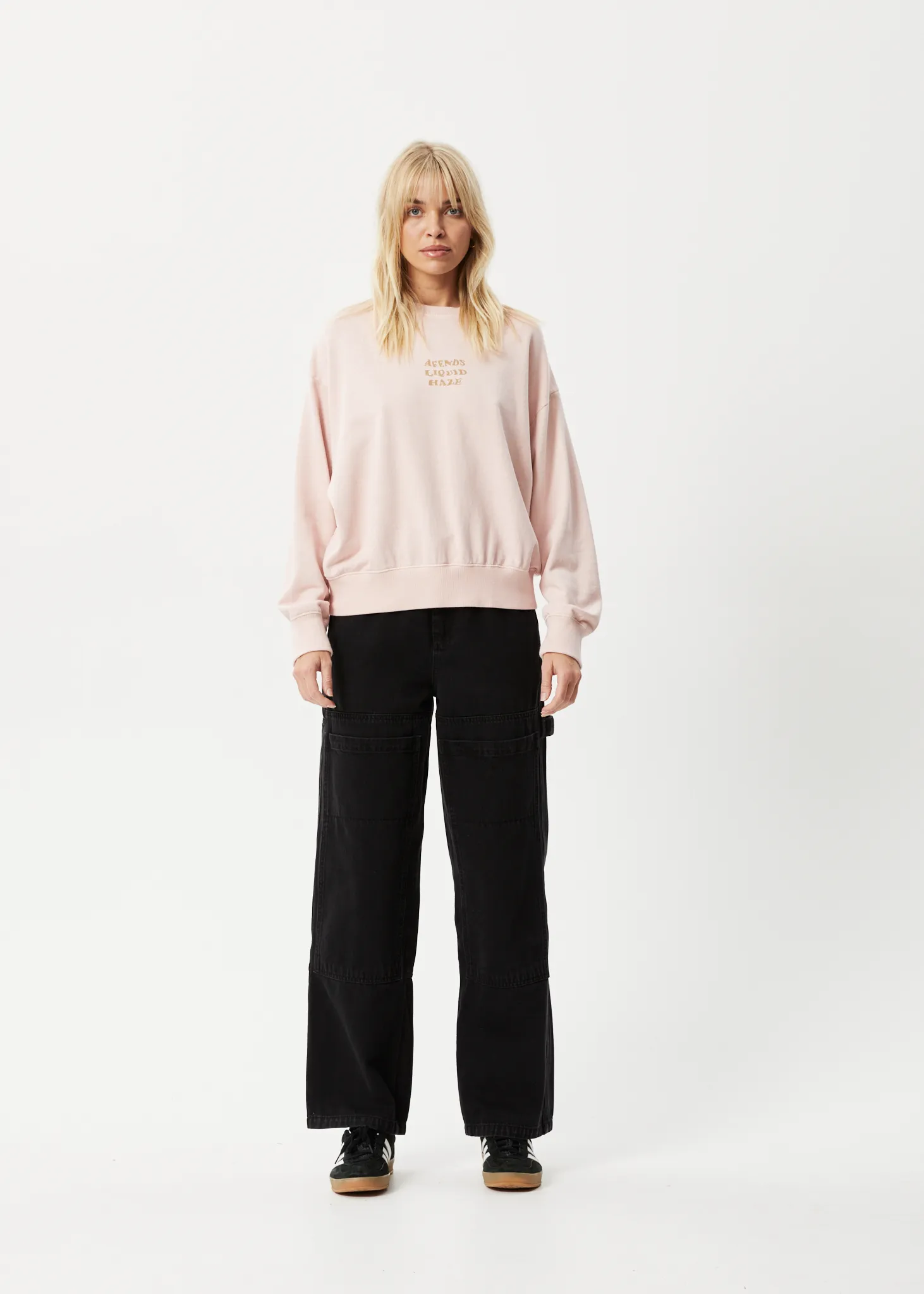 AFENDS Womens Daze - Crew Neck Jumper - Lotus