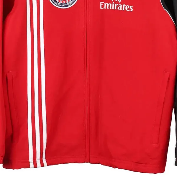 Age 13-14 A.C Milan Adidas Football Track Jacket - Large Red Polyester