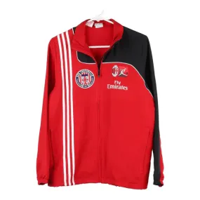 Age 13-14 A.C Milan Adidas Football Track Jacket - Large Red Polyester