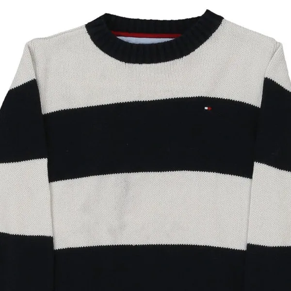 Age 4 Tommy Hilfiger Striped Jumper - XS Navy Cotton