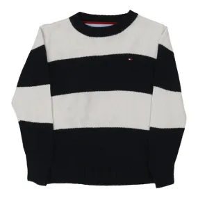 Age 4 Tommy Hilfiger Striped Jumper - XS Navy Cotton