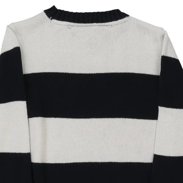 Age 4 Tommy Hilfiger Striped Jumper - XS Navy Cotton