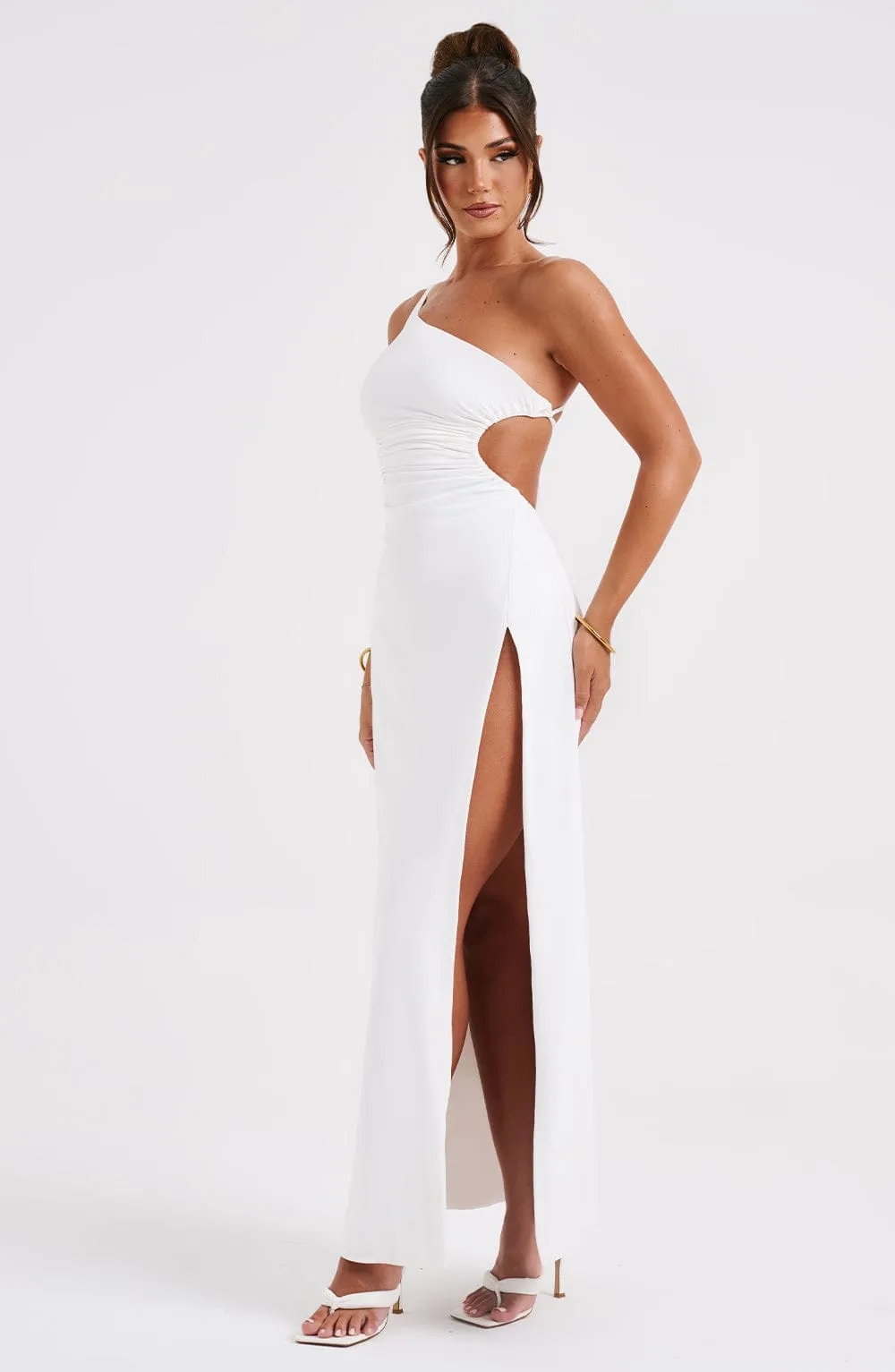 Alecia Maxi Graceful Dress - White