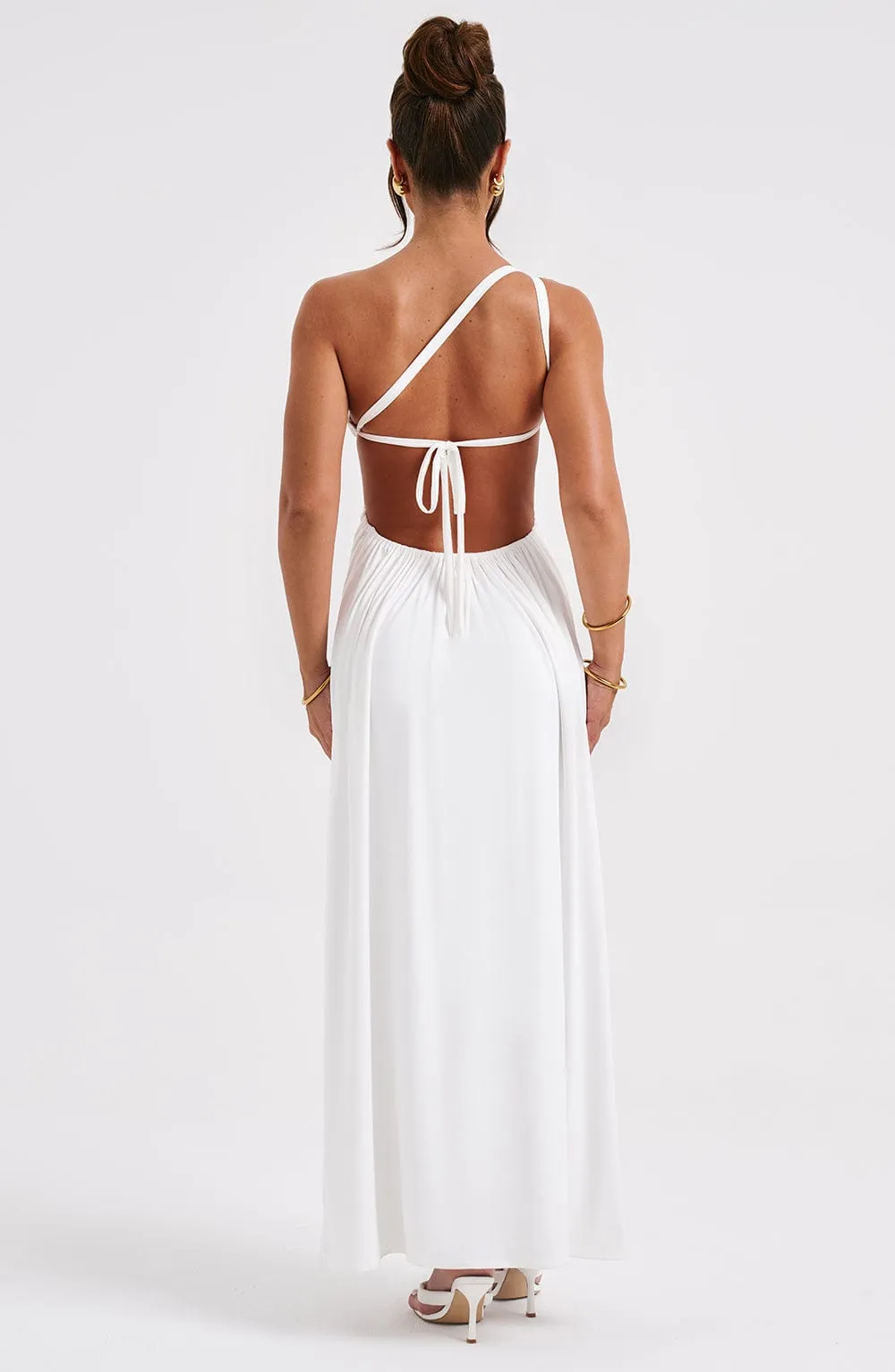 Alecia Maxi Graceful Dress - White