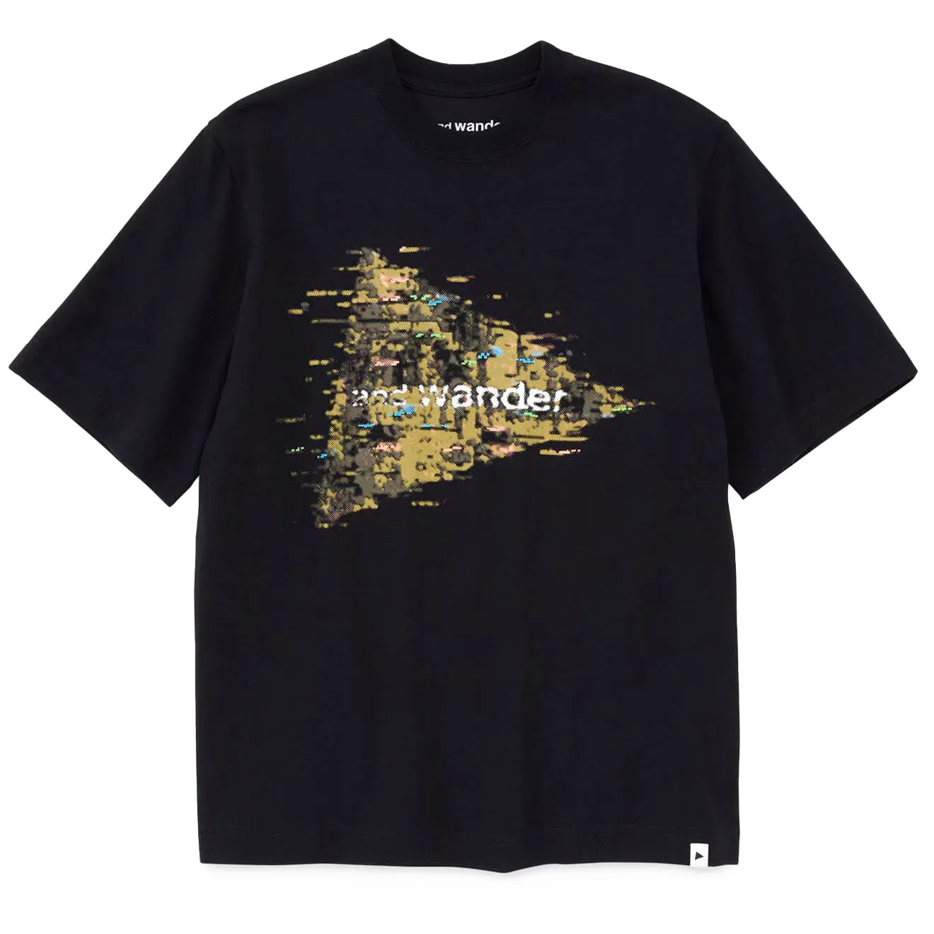 And Wander Noizy Logo Printed T-Shirt Black