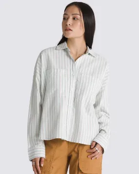 Antica Boxy Long Sleeve Shirt - Gray Mist