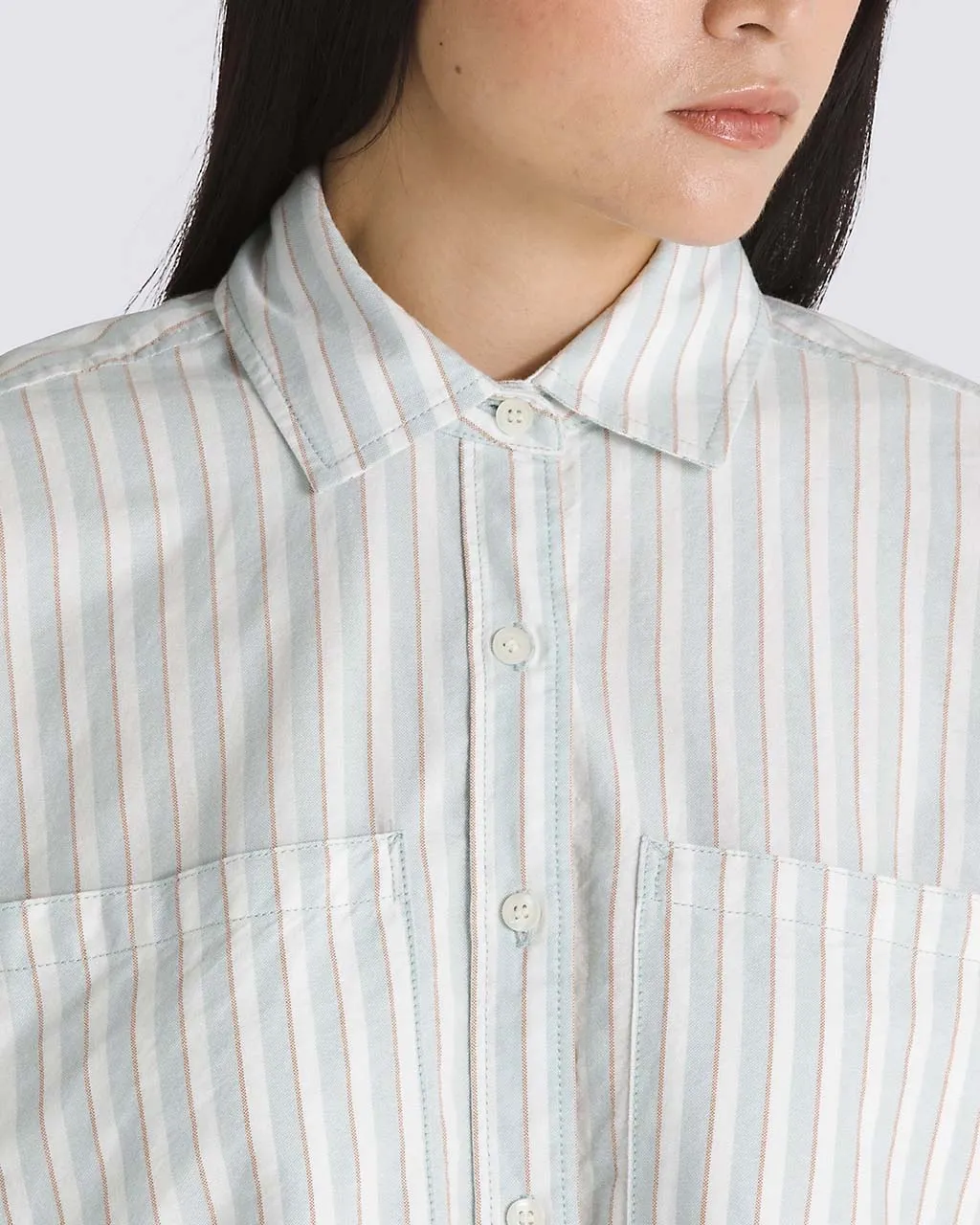 Antica Boxy Long Sleeve Shirt - Gray Mist