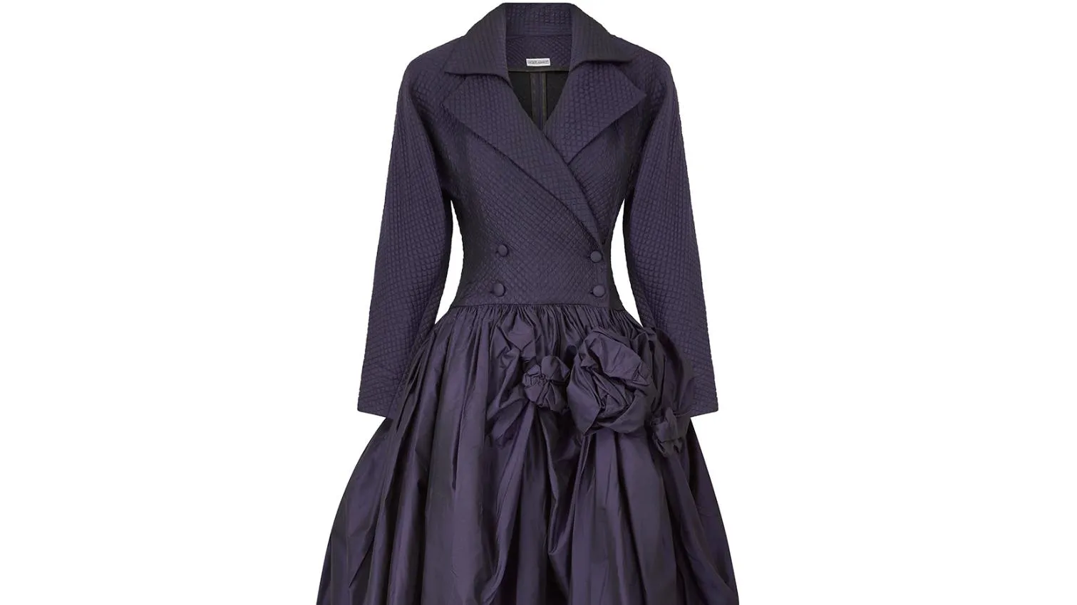 ARCHIVE - 1990s Jacques Azagury Purple Taffeta Victorian Inspired Dress