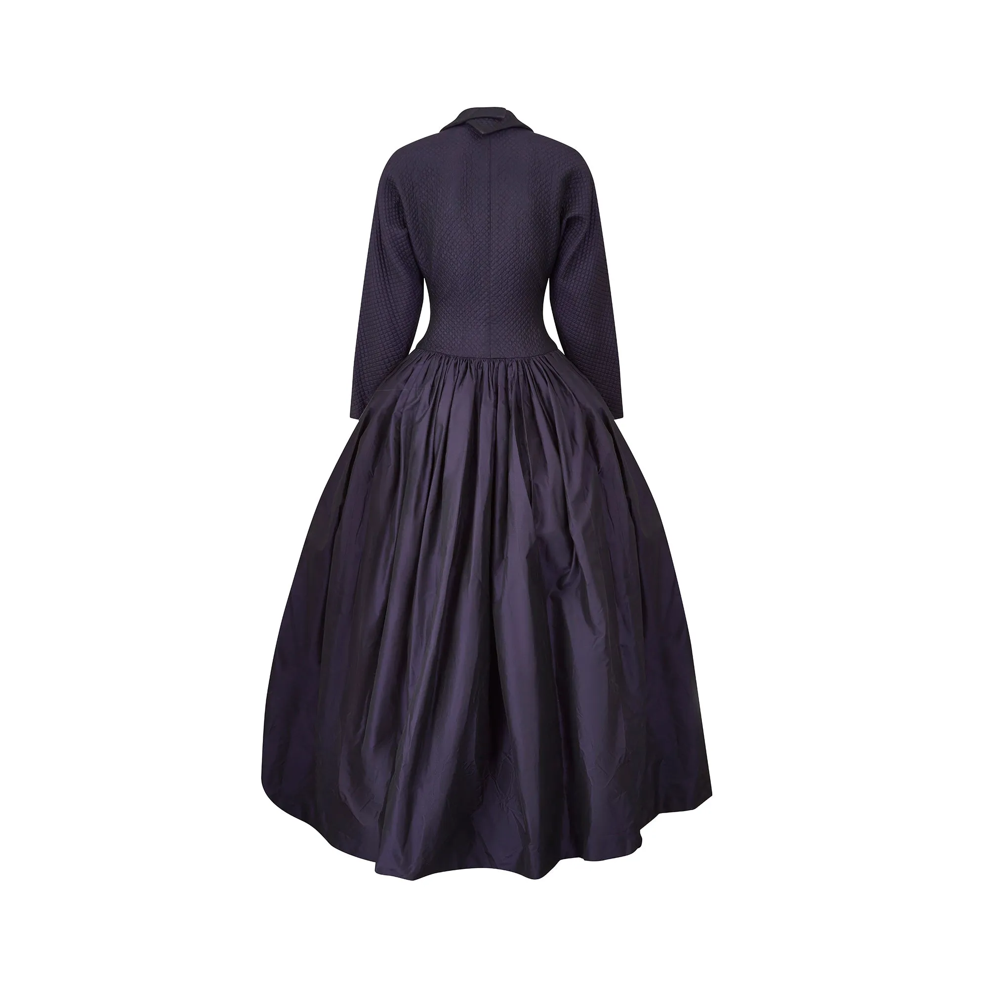 ARCHIVE - 1990s Jacques Azagury Purple Taffeta Victorian Inspired Dress