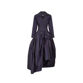 ARCHIVE - 1990s Jacques Azagury Purple Taffeta Victorian Inspired Dress