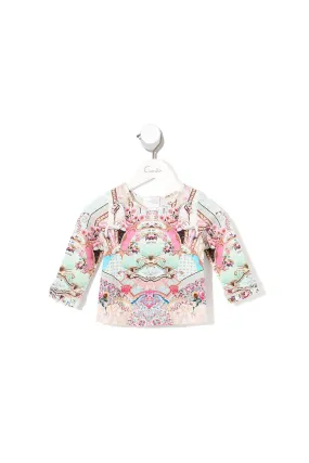 BABIES LONG SLEEVE TOP WITH FRILL CAROUSEL MADEMOISELLE