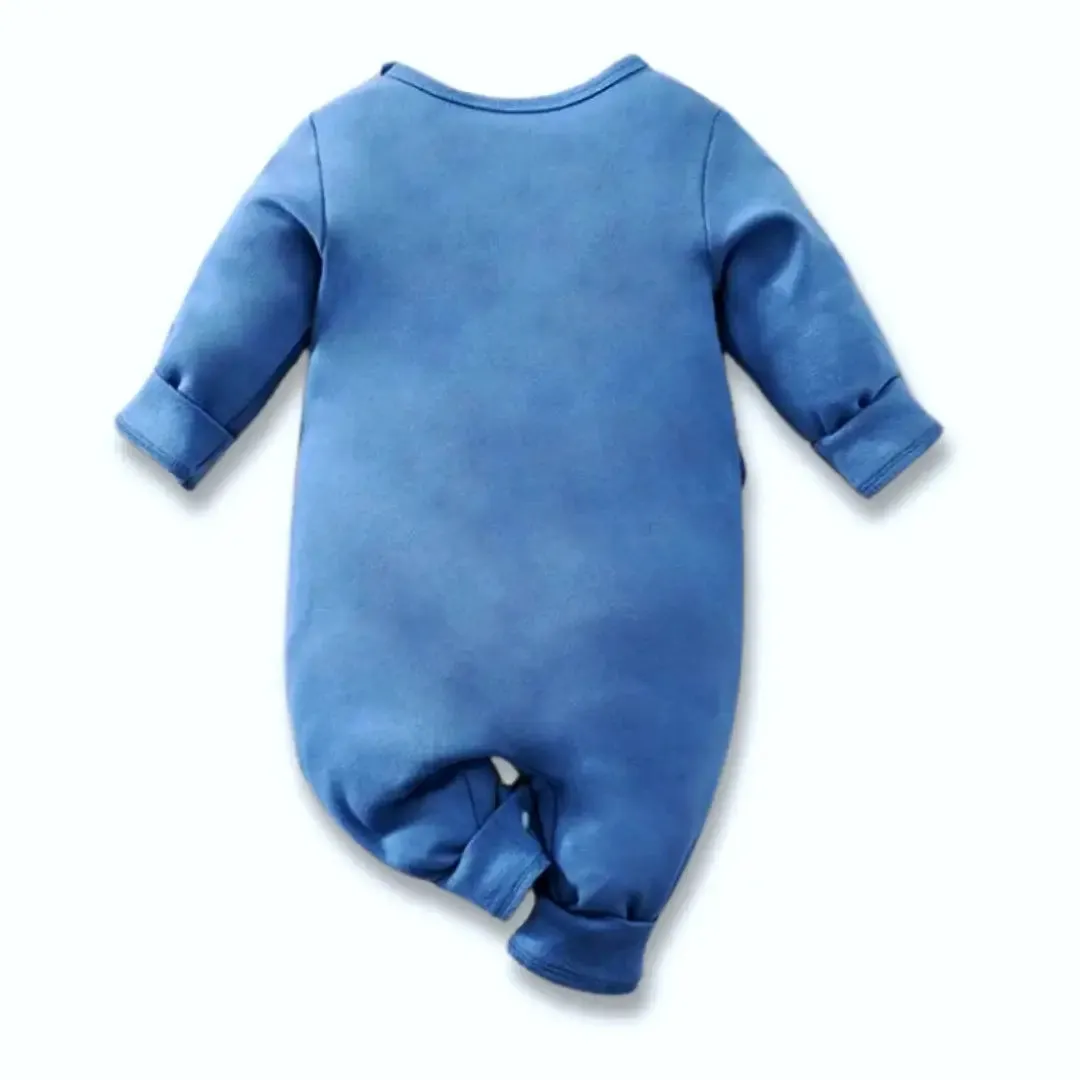 Baby Blue Elephant Adventure Romper (0-18M)