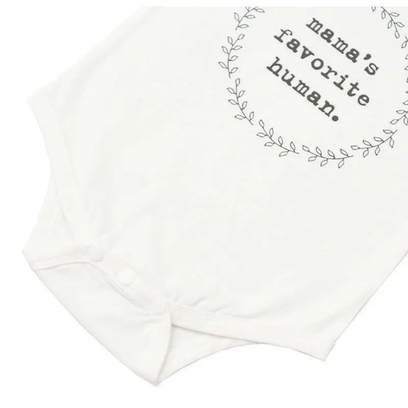 Baby Letter Print Short-sleeve Bodysuit Romper