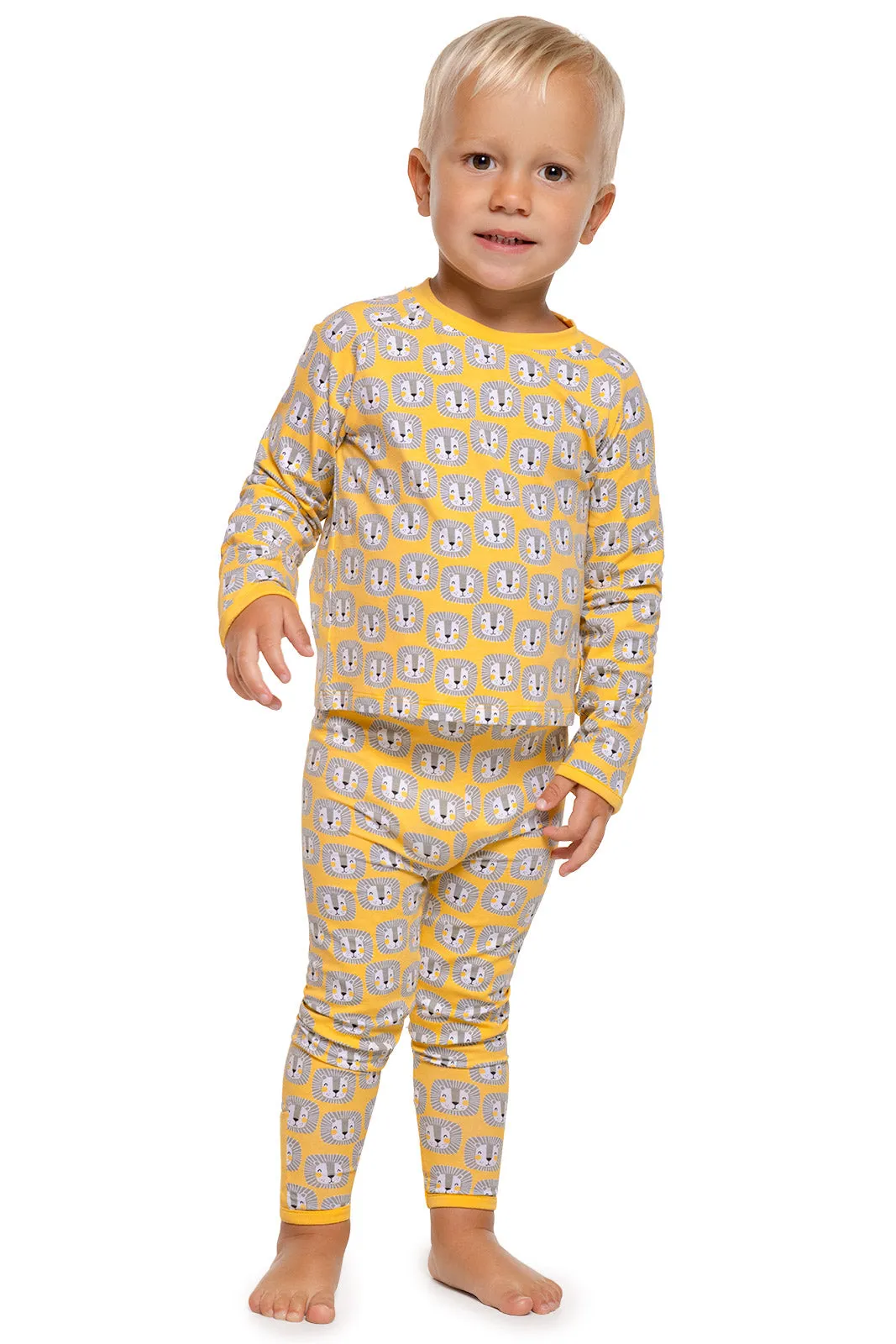 Baby LumaLeo Long Sleeve T-Shirt  |  Yellow Lion Heads