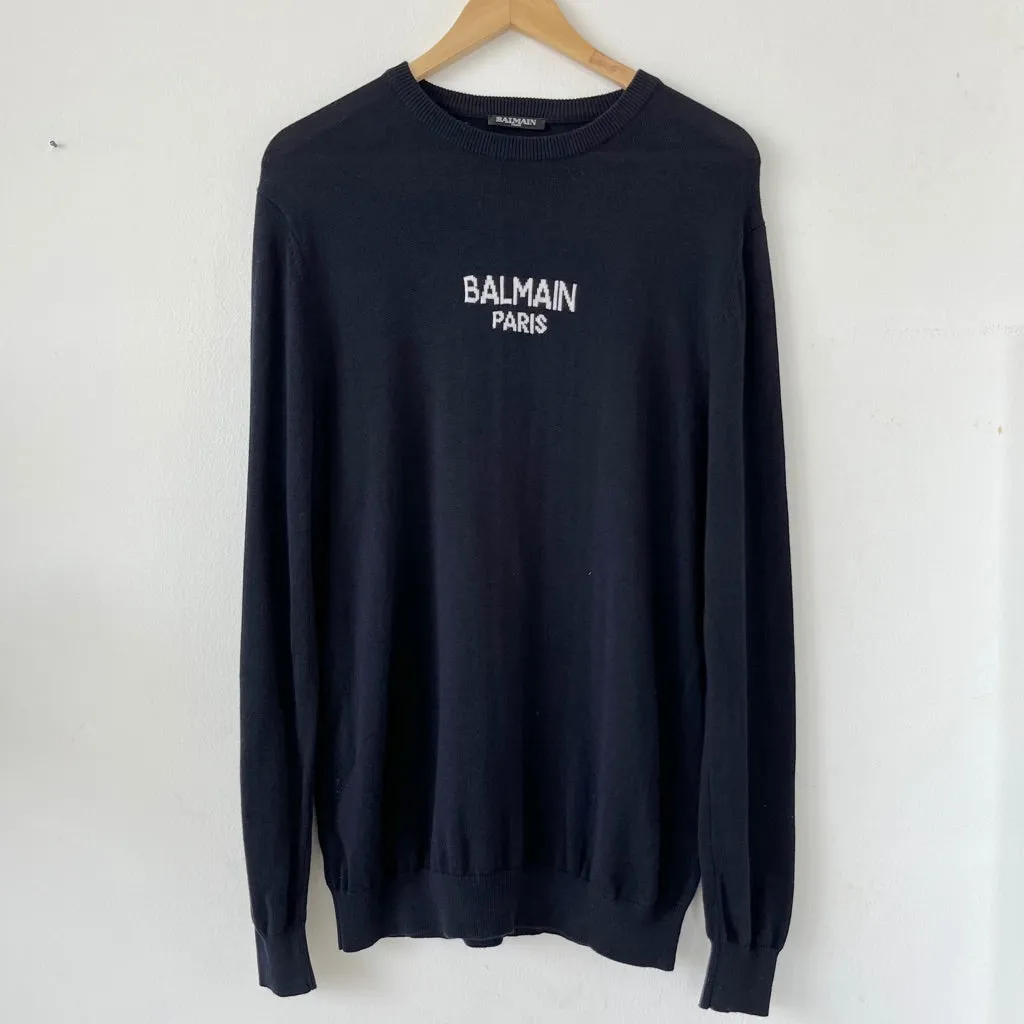 Balmain logo knitted jumper