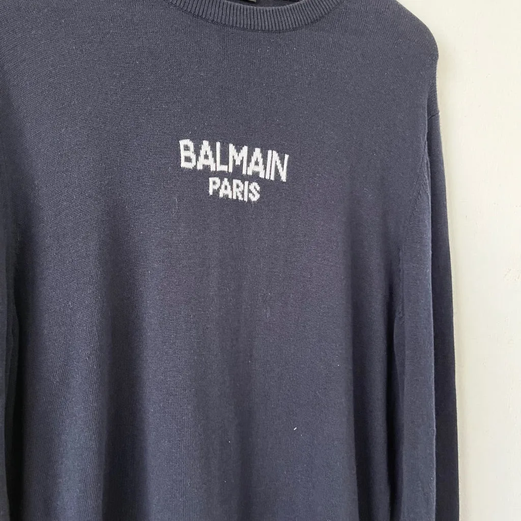 Balmain logo knitted jumper