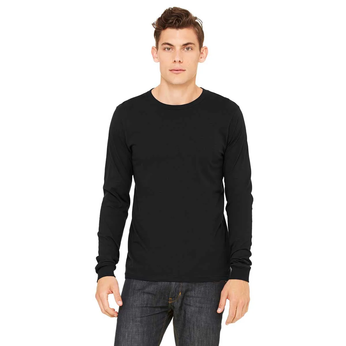 Bella   Canvas Unisex Black Jersey Long-Sleeve T-Shirt