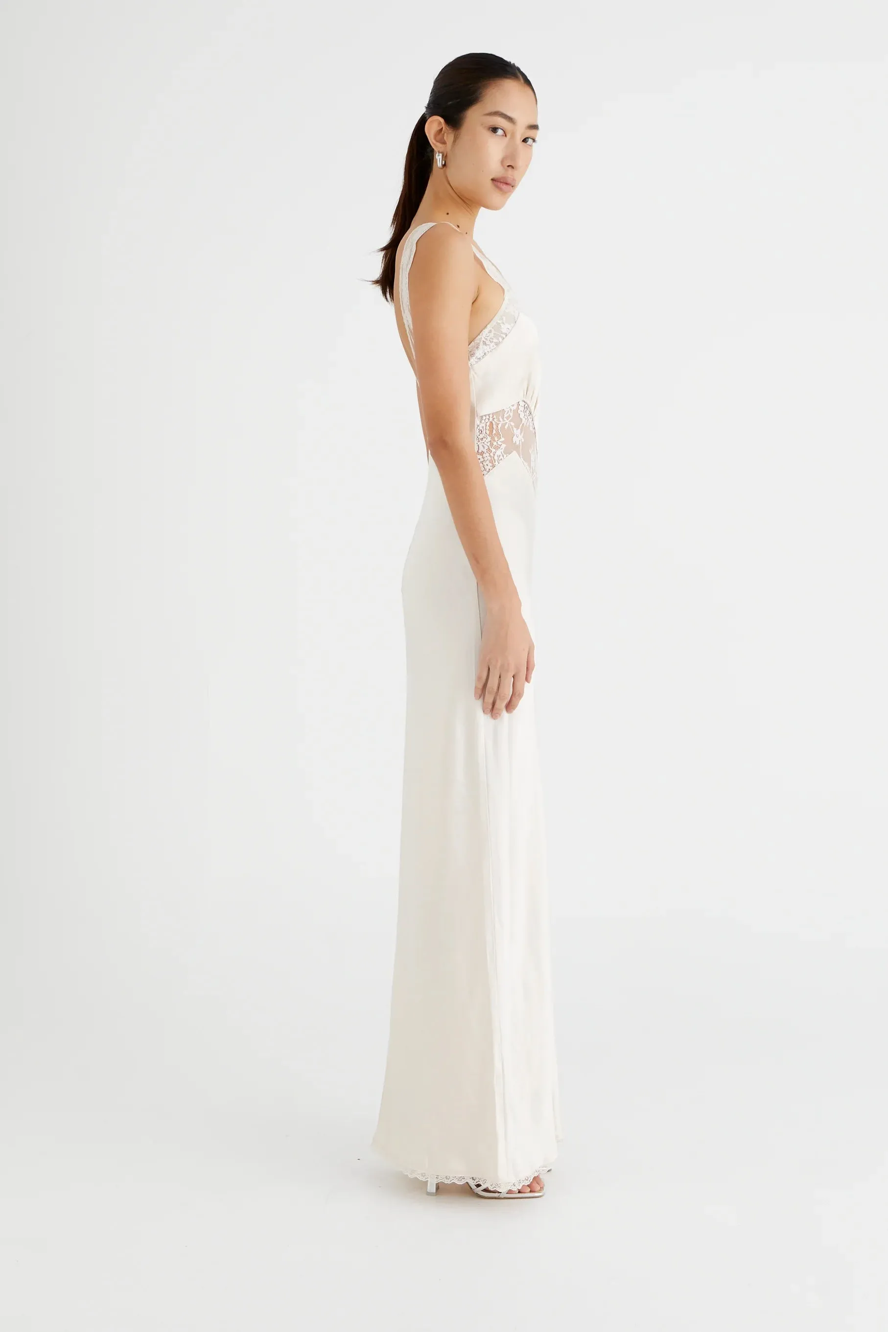 Benni Robbie Satin Slip Dress - Champagne