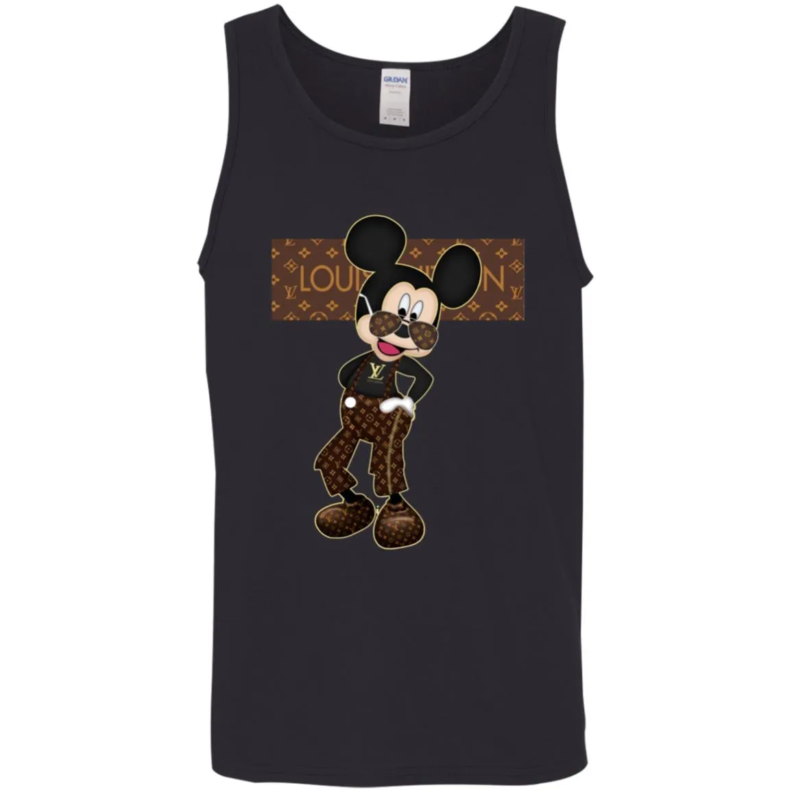 Best Louis Vuitton Mickey Fashion T-shirt Men Cotton Tank