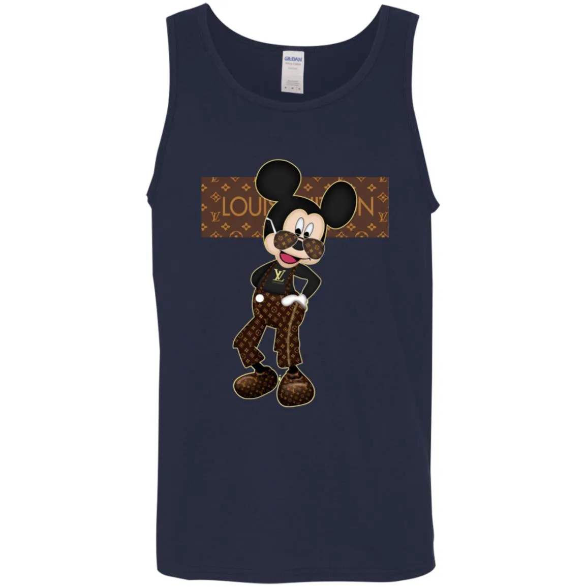 Best Louis Vuitton Mickey Fashion T-shirt Men Cotton Tank