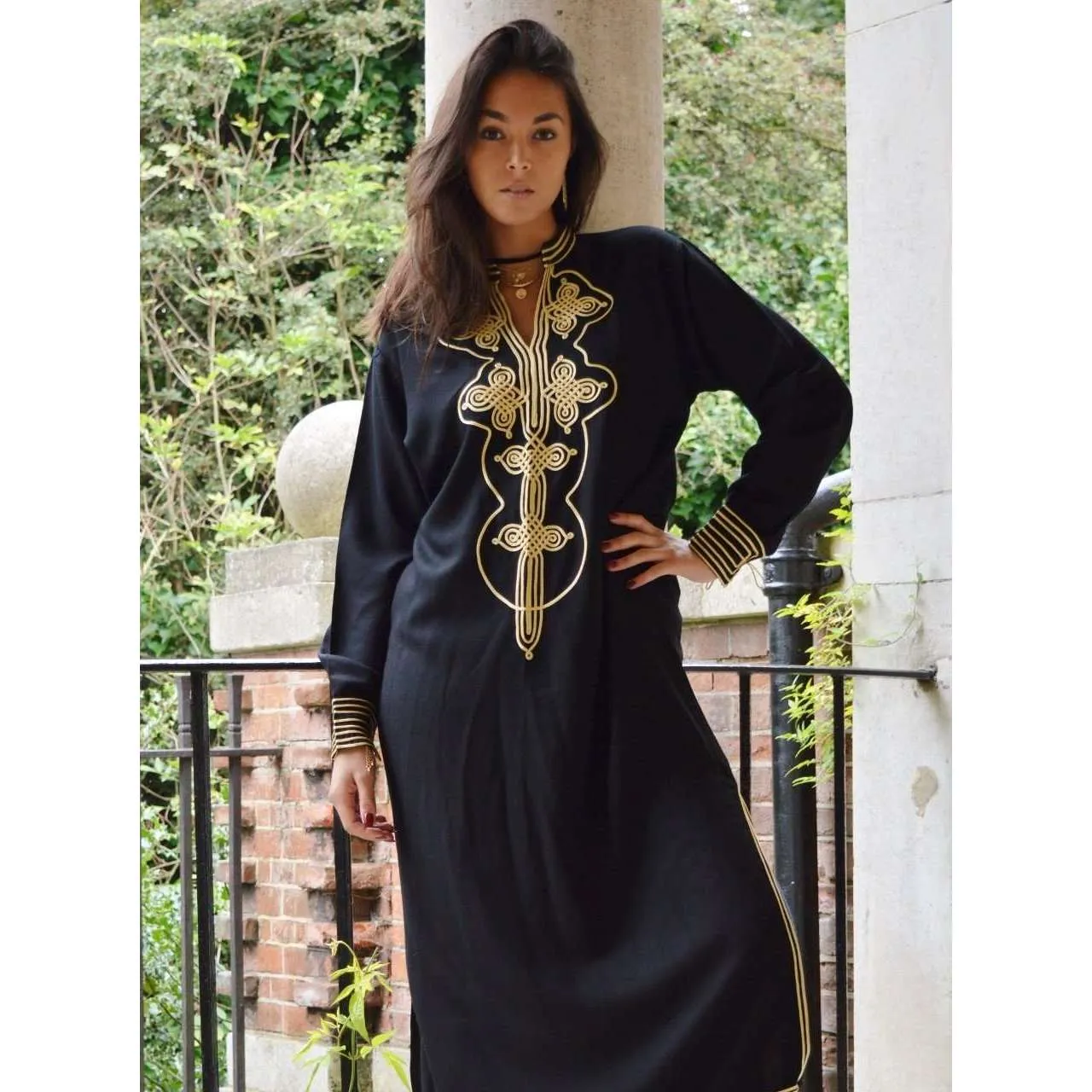 Black Moroccan Aisha Kaftan- Moroccan Kaftan