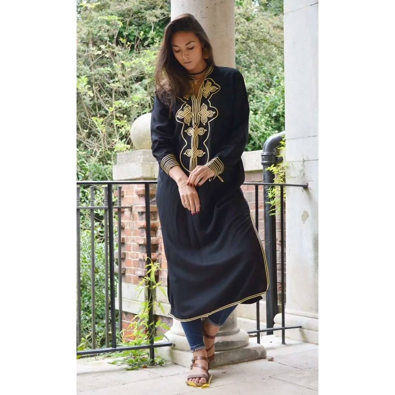 Black Moroccan Aisha Kaftan- Moroccan Kaftan