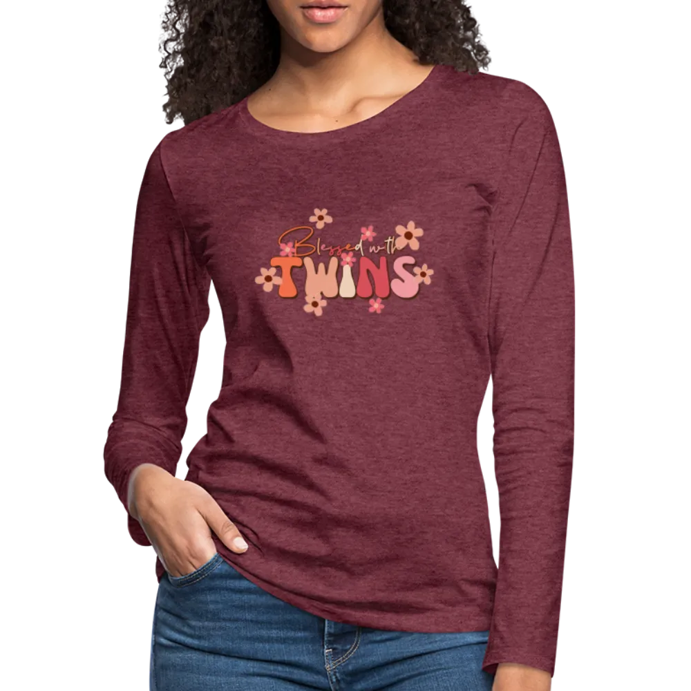 Blessed With Twins Women's Premium Long Sleeve T-Shirt