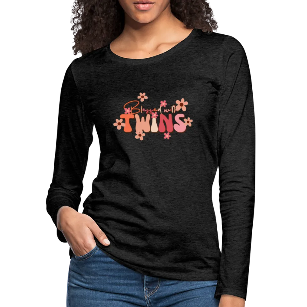 Blessed With Twins Women's Premium Long Sleeve T-Shirt