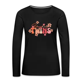 Blessed With Twins Women's Premium Long Sleeve T-Shirt