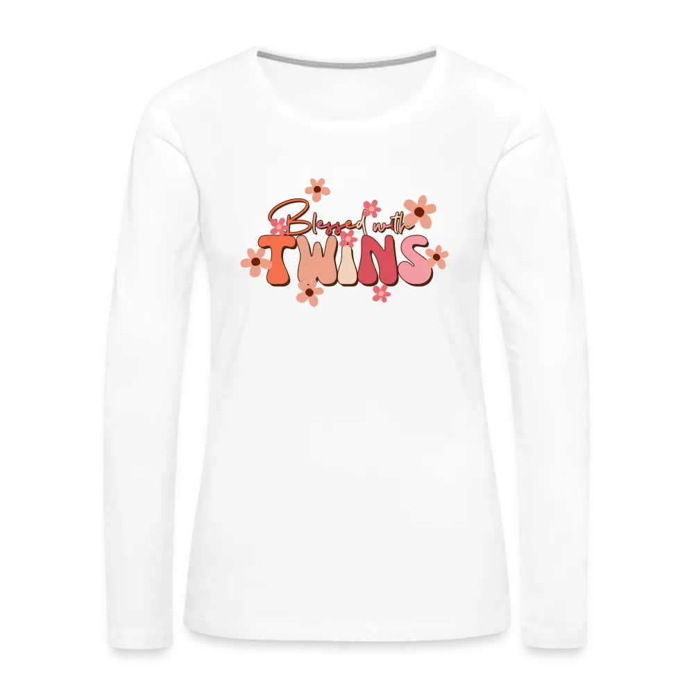 Blessed With Twins Women's Premium Long Sleeve T-Shirt