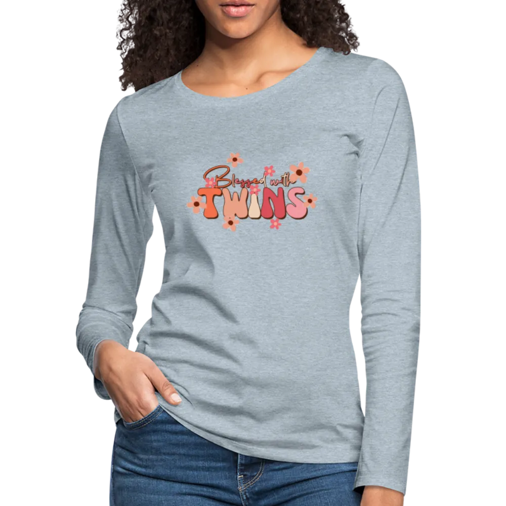 Blessed With Twins Women's Premium Long Sleeve T-Shirt