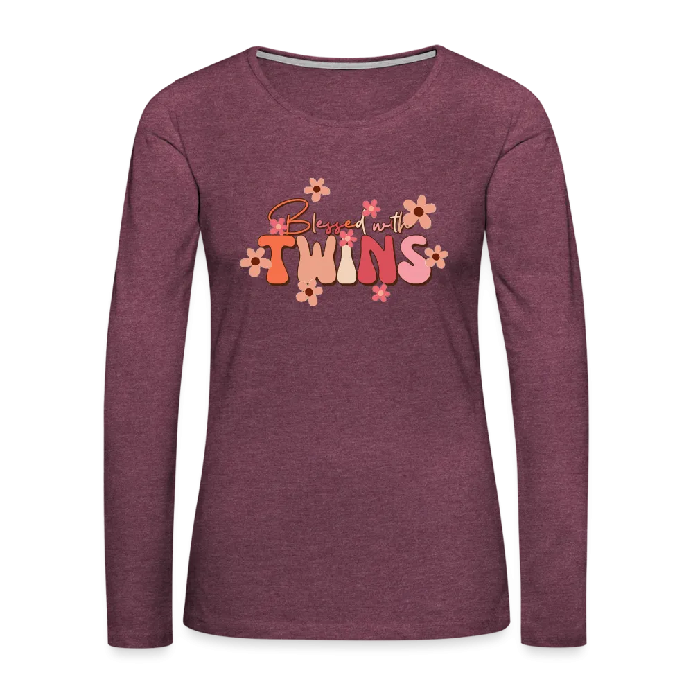 Blessed With Twins Women's Premium Long Sleeve T-Shirt