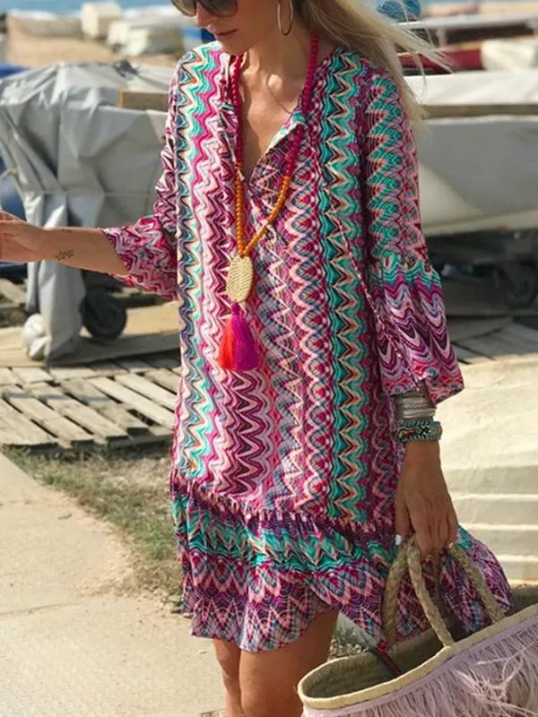 Bohemian Print Casual Dress