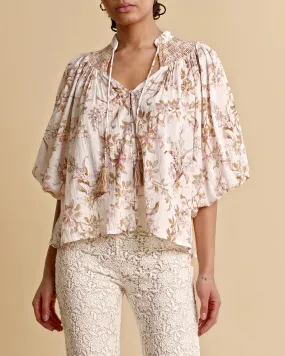 Bohemian Shirt Flower Branches