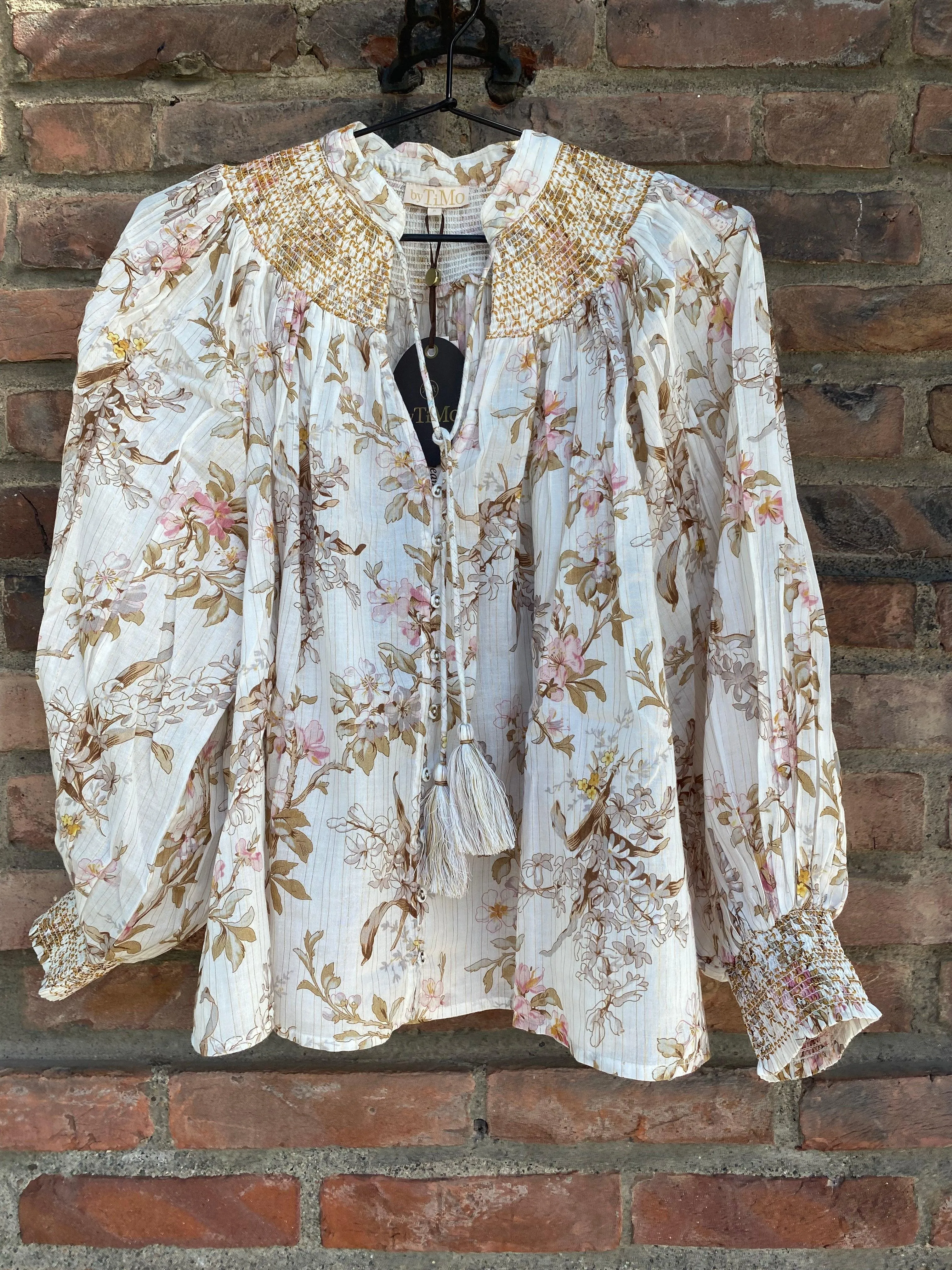 Bohemian Shirt Flower Branches