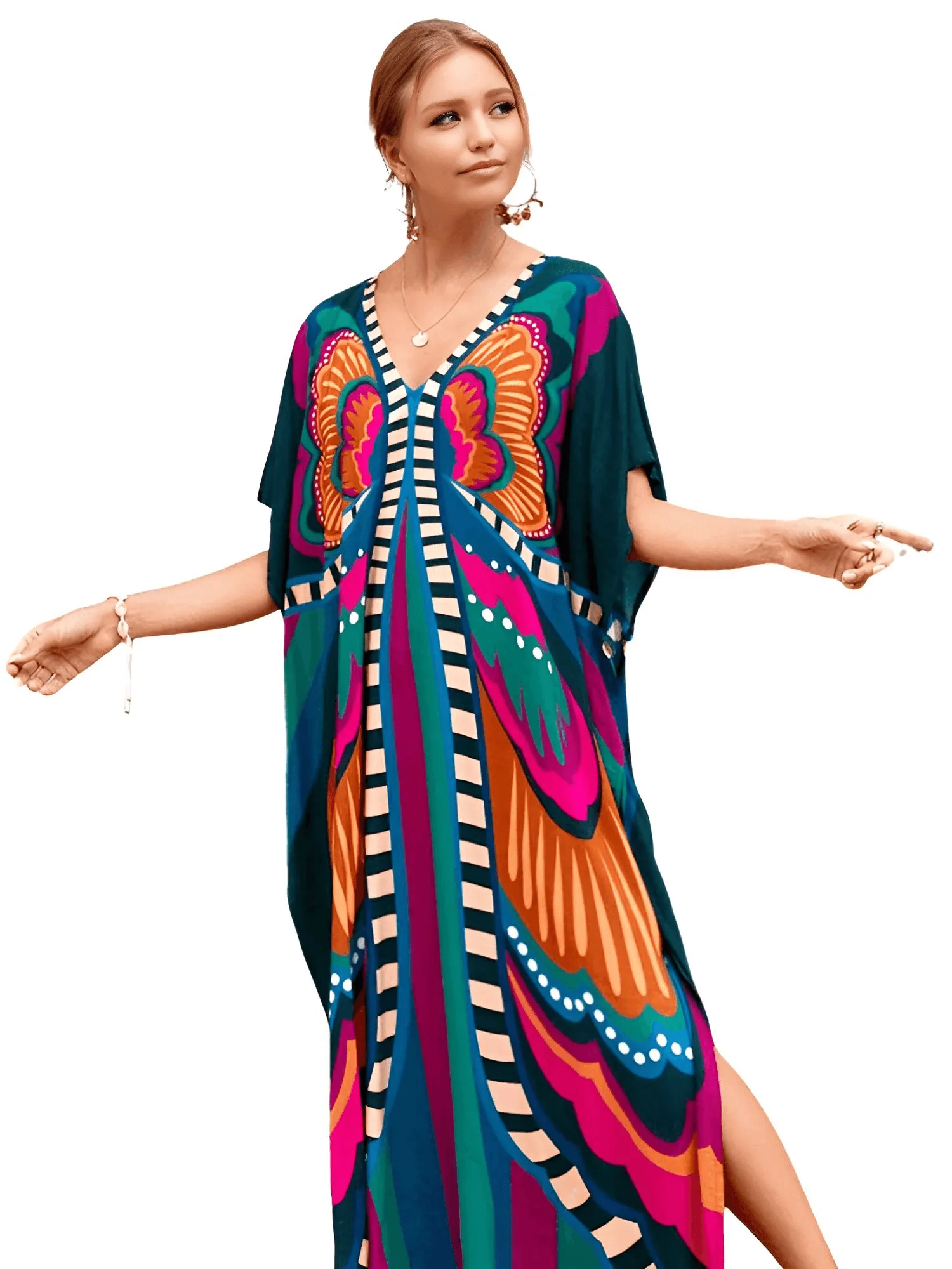 Bohemian V-Neck Batwing Sleeve Caftan For Women - 39 Styles!