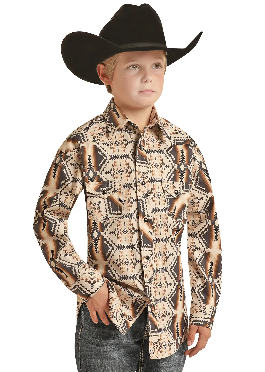 Boy's Rock & Roll Cowboy Snap Front Shirt #RRBSOSRZ0W