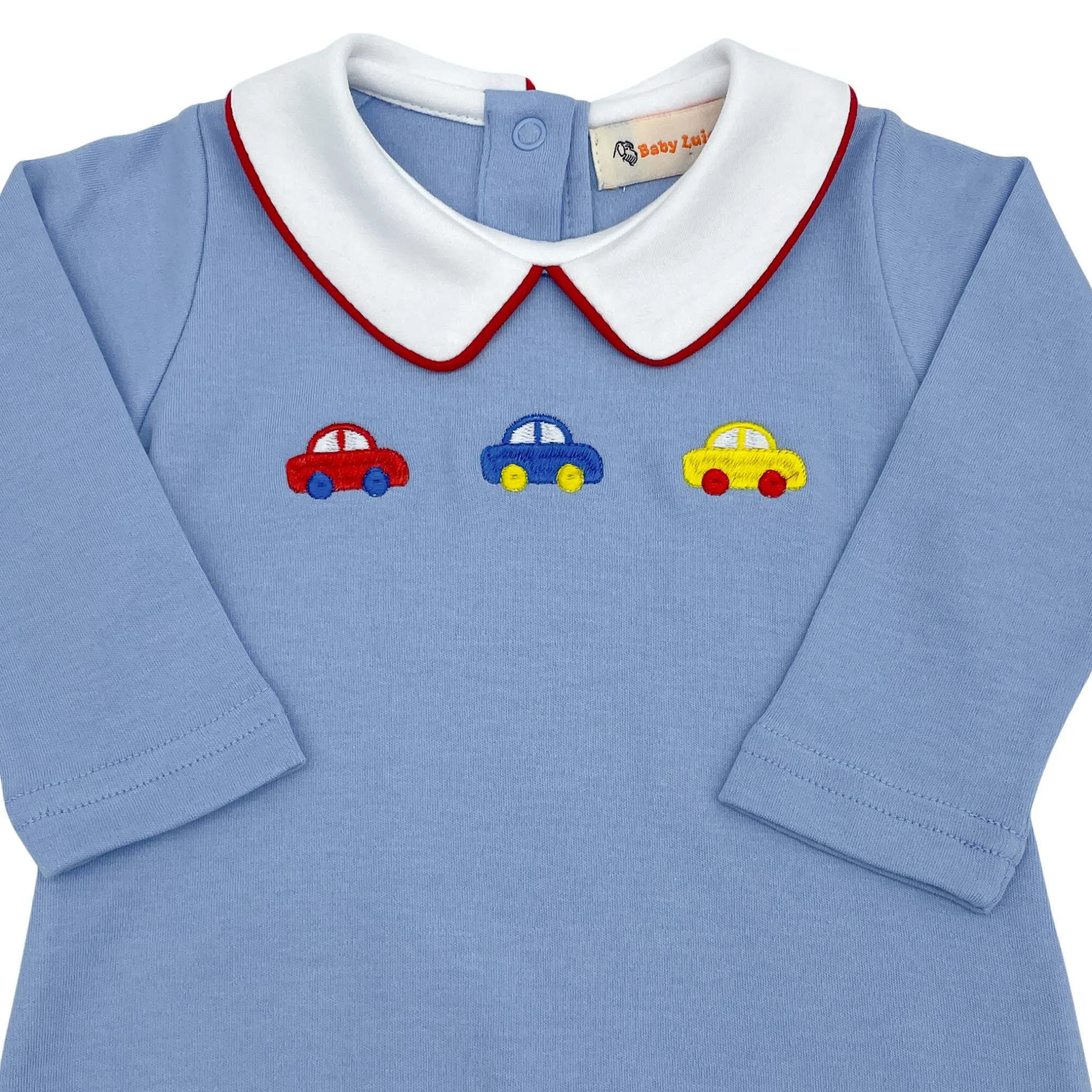 Boys Romper with Cars Embroidery