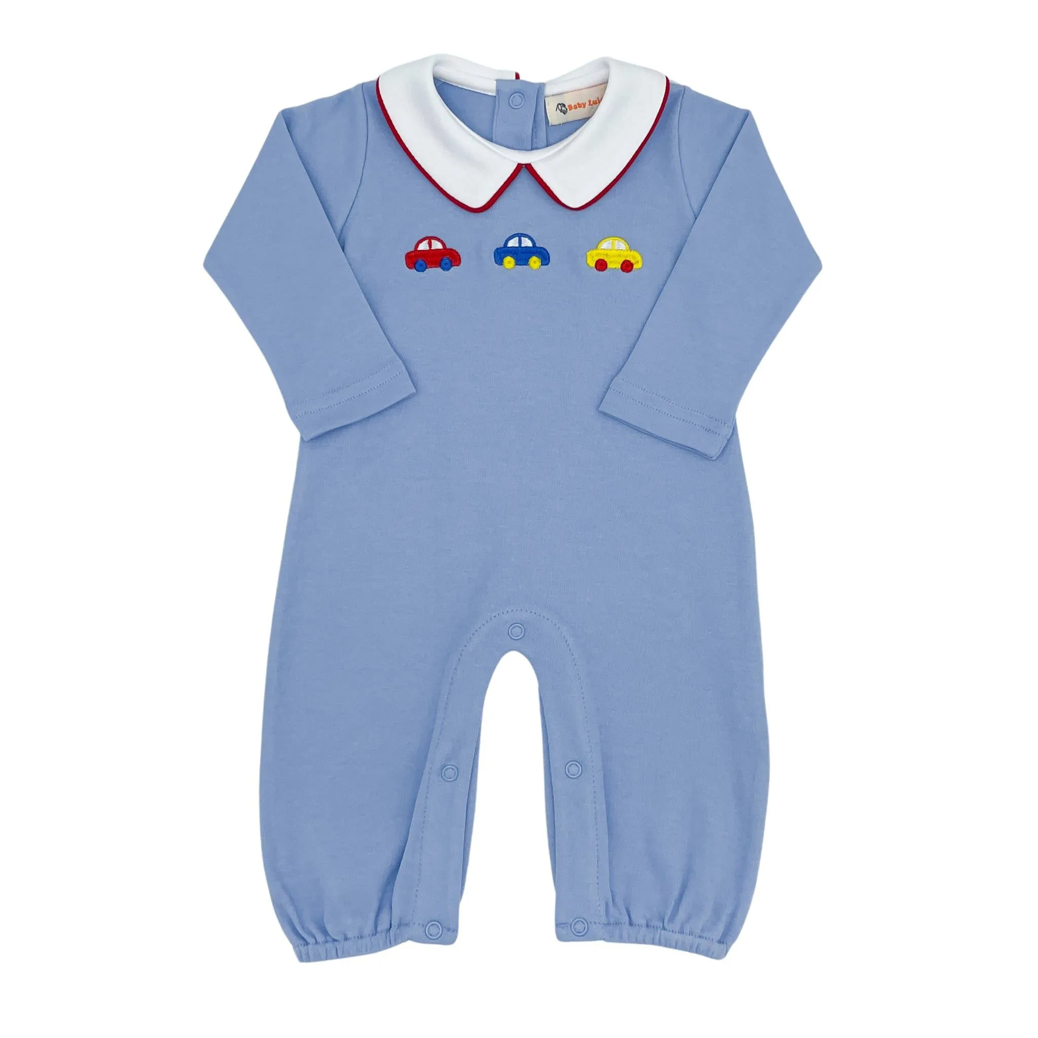 Boys Romper with Cars Embroidery