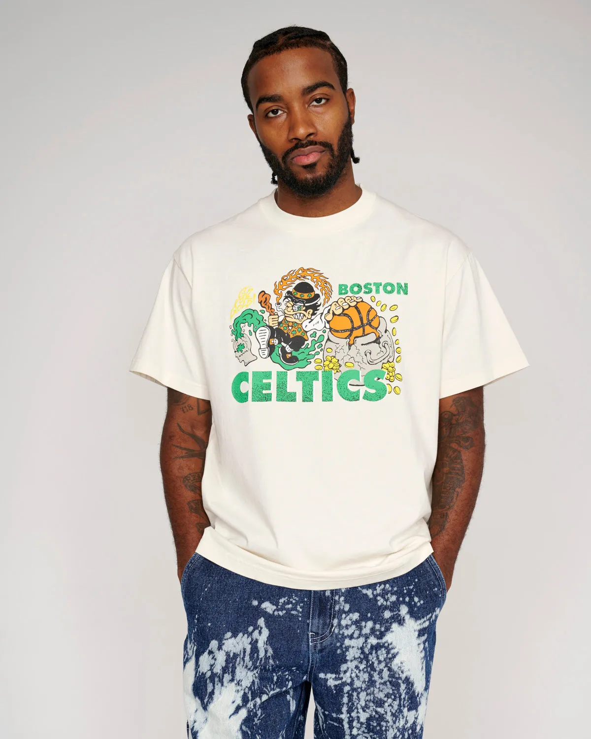 Brain Dead x NBA Boston Celtics T-shirt - Natural