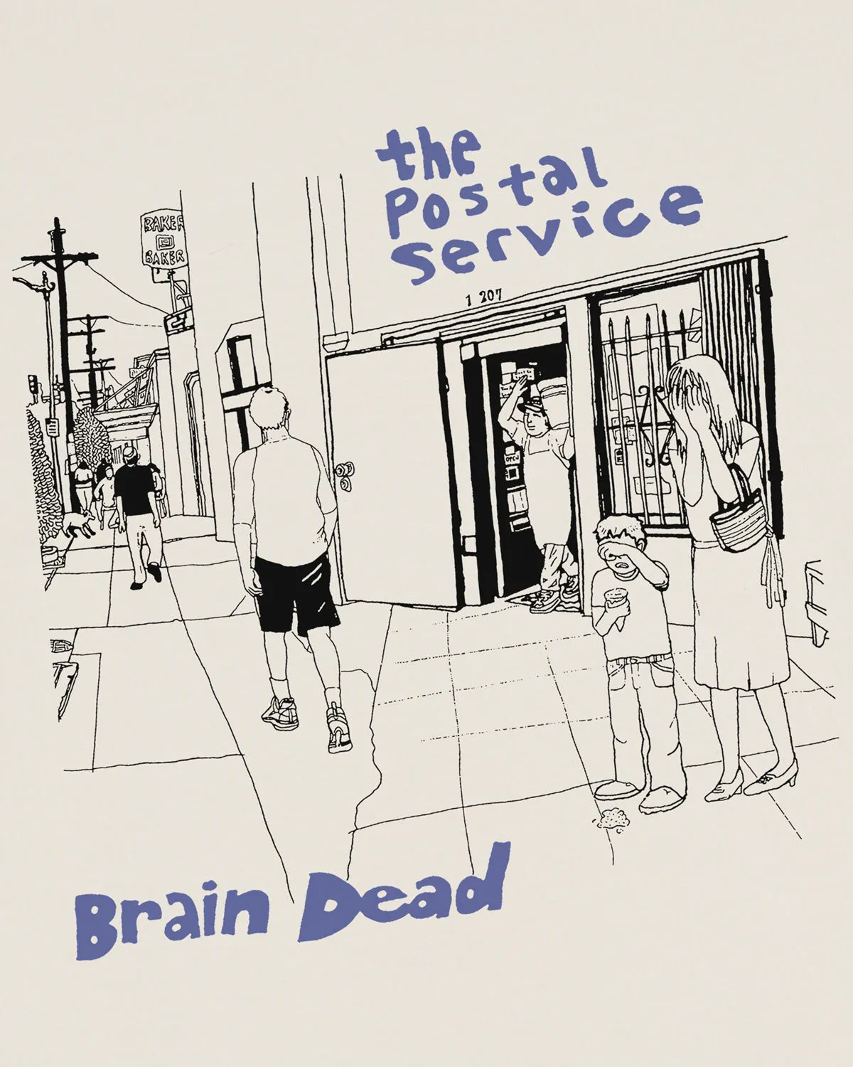 Brain Dead x The Postal Service T-shirt - Natural